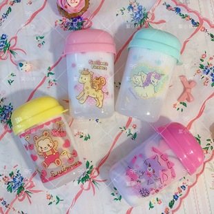 絮小饼日本代购 swimmer昭和软萌小动物毛巾附收纳盒外出便携多用