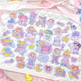 絮小饼only 饰 two原创好梦柔软可爱梦幻闪闪贴纸包手帐装