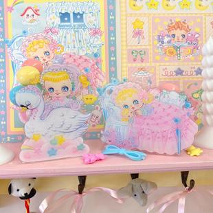 絮小饼only 饰 two原创合作好梦少女可爱笔筒化妆刷收纳盒桌面装