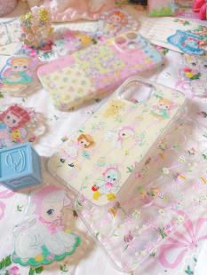 絮小饼onlytwo原创小小花园可爱少女心丝带小动物全包手机壳大孔iphone适用