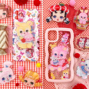 絮小饼onlytwo原创兔兔可爱年甜美复古全包手机壳iphone适用