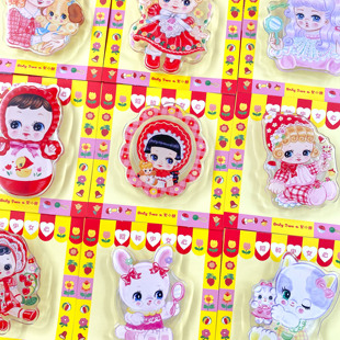 絮小饼only two原创昭和少女心复古怀旧赛璐璐娃娃手机支架气囊