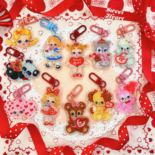 饰 two原创合作甜心系列可爱甜甜钥匙扣吊坠挂饰装 絮小饼 only