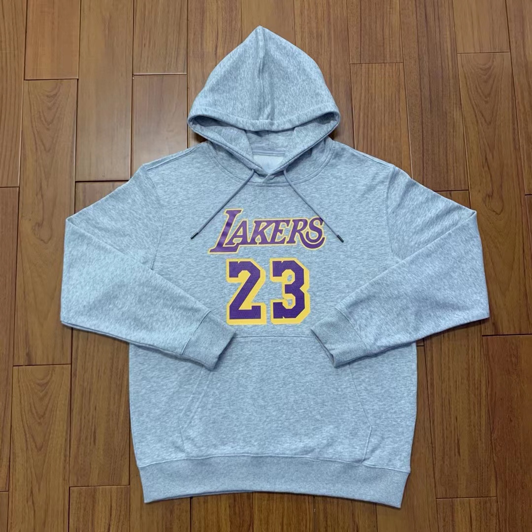 连帽卫衣湖人詹姆斯帽衫男