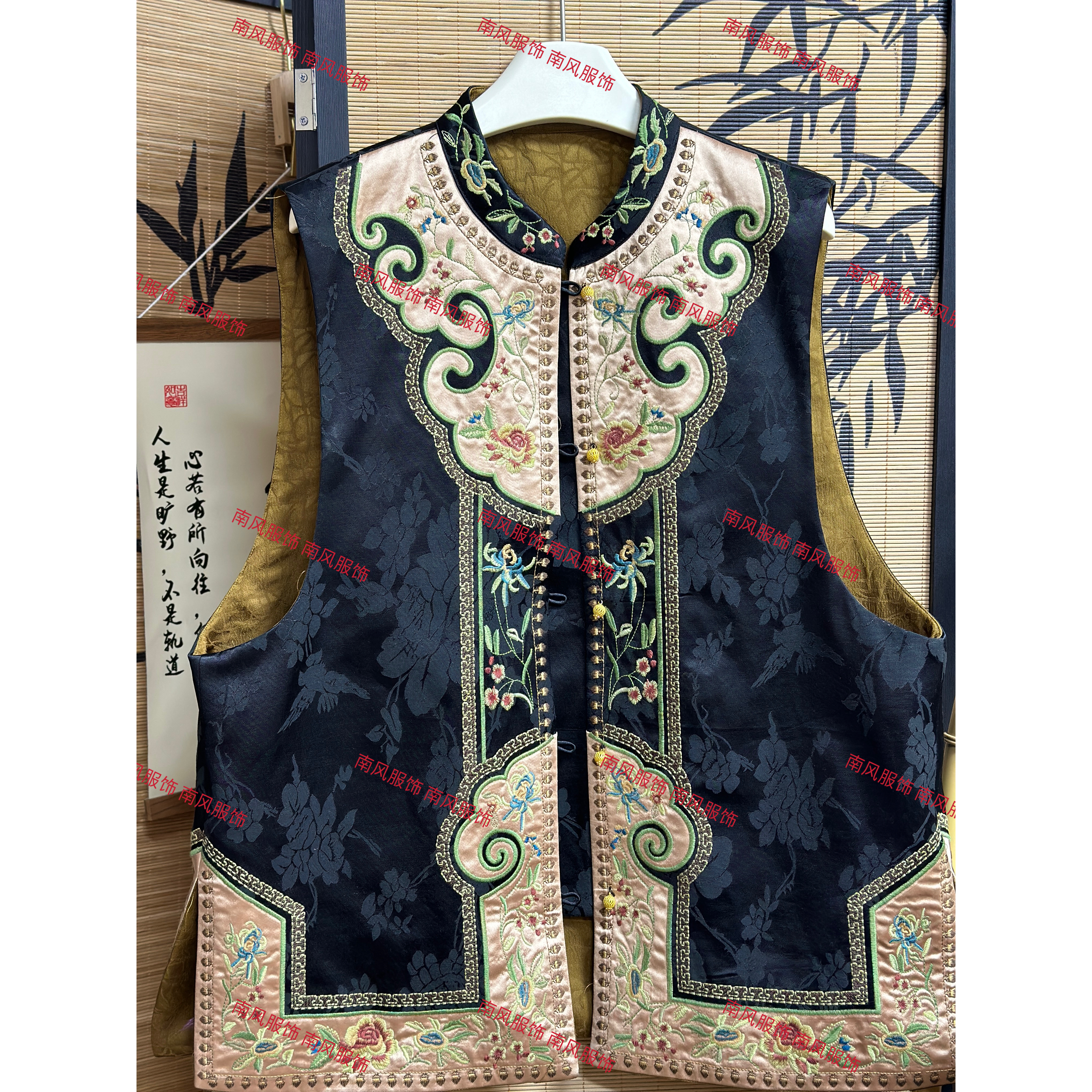 【花开映月】SHIYUE新中式宽松禅意马甲外套