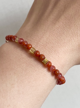 天然原矿南红手串冰飘料南红配非遗手工琉璃佛家吉数本命年保真
