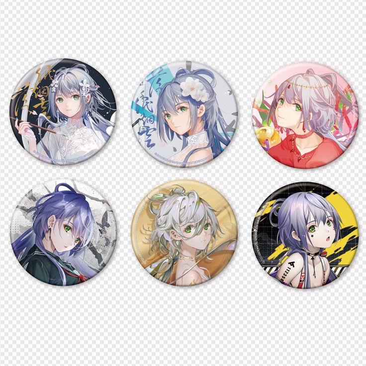 【正規品 公式バレー】Vsinger Luo Tianyi バッジ プレーン レーザー クロス レーザー 割れたガラス バー チー