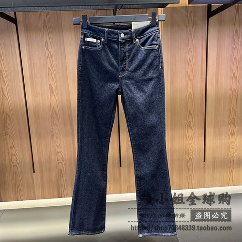 47D732G国内CK Jeans25秋冬新款女士修身微弹通勤微喇牛仔裤