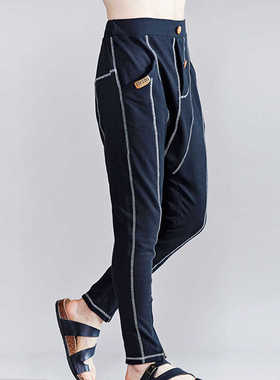 ZOEZOA舒适透气长裤运动宽松夏季休闲简约SM64012