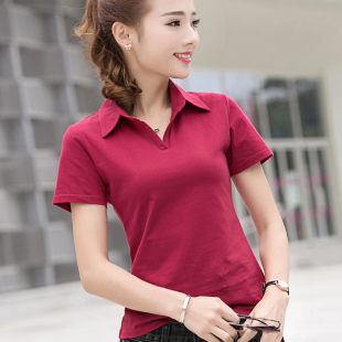 工作服定制T恤工衣订做纯棉带领子广告文化POLO衫 印字绣LOGO 短袖