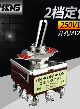 摇头开关 拨动开关 12mm KN402 2档12只脚 4开4闭 电源开关