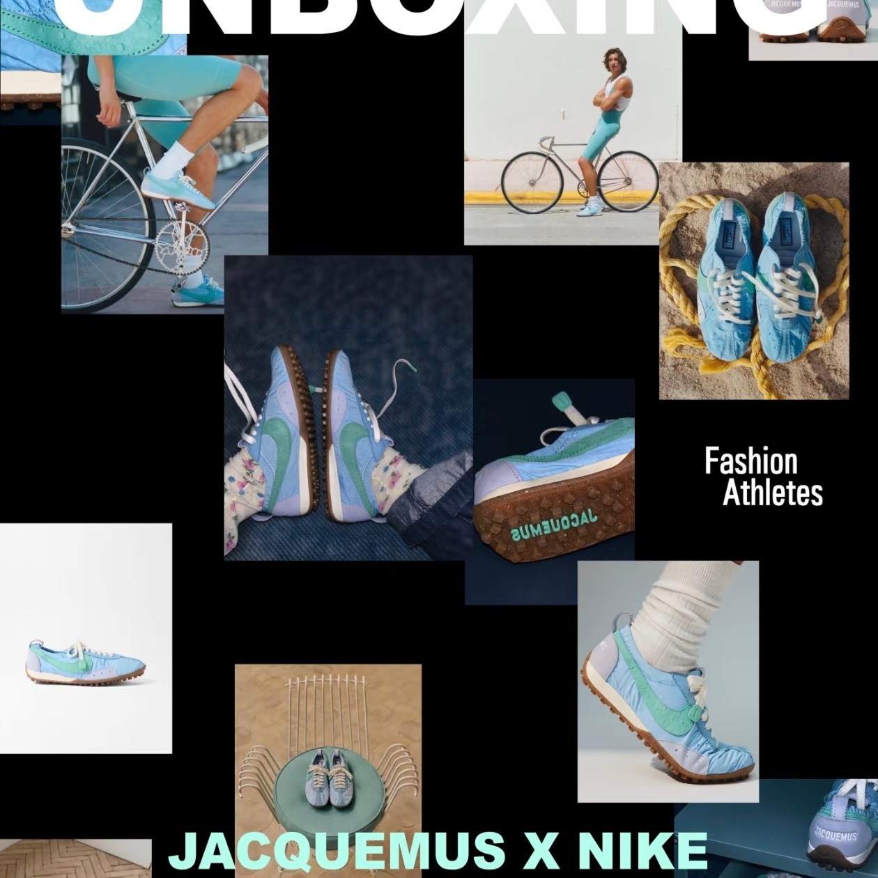 Nike × Jacquemus Moon Shoe 联名款生活休闲鞋蓝绿色HV8547-300