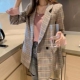 品质真 好 撤柜货 生哥家 女士复古格子显瘦正肩西装 西服外套