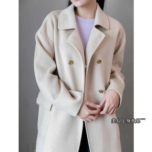 断码 双面羊毛双排扣长款 清仓 秋冬女式 毛呢大衣 仅89件 生哥家