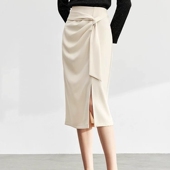 生哥家 飘带设计垂感亲肤半身裙 高级感女式 工厂抵债清货 柜300