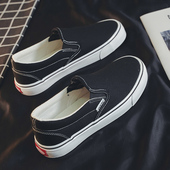 平底布鞋 2025百搭黑色一脚蹬懒人鞋 套脚帆布鞋 休闲韩版 女春季 薄款