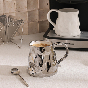 咖啡杯女陶瓷水杯设计感杯子情侣杯牛奶早餐杯 大耳朵马克杯好看