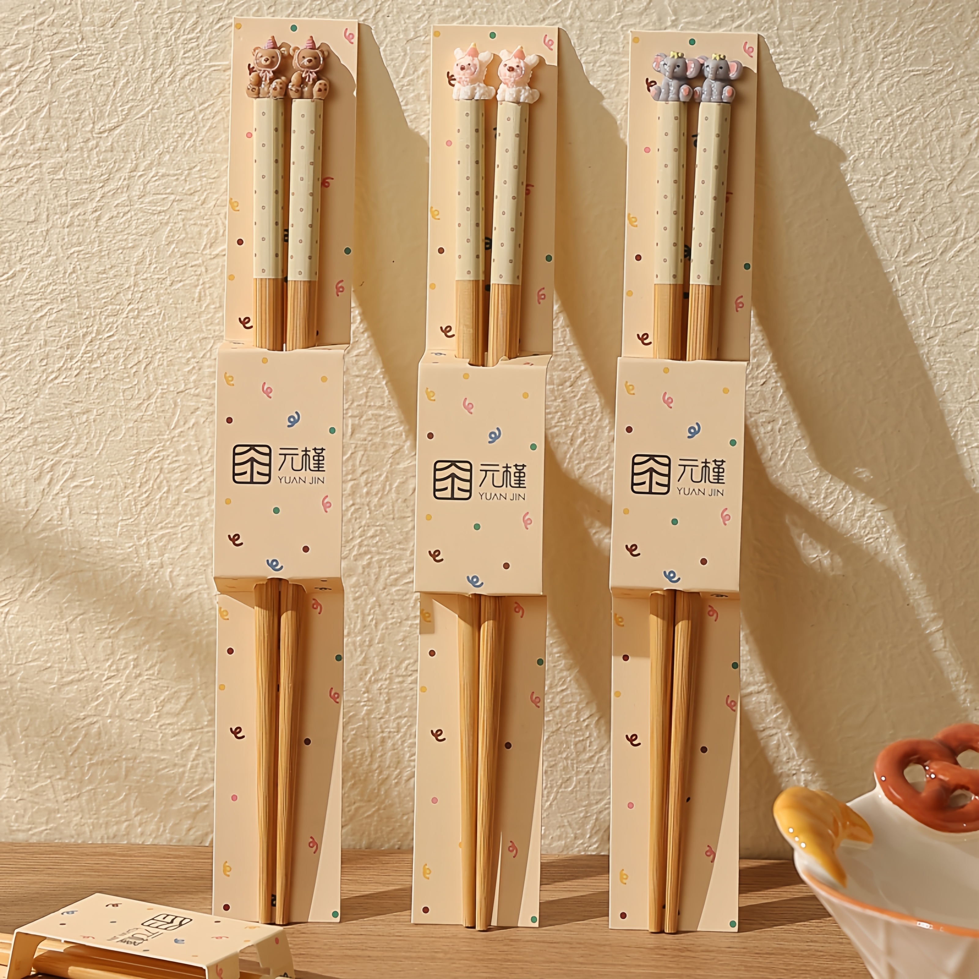 木筷子单人装可爱儿童筷子家用