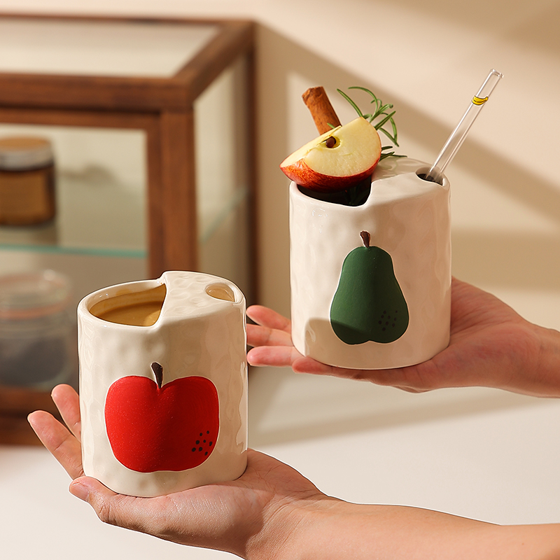 鹿谷川咖啡拿铁杯ins风