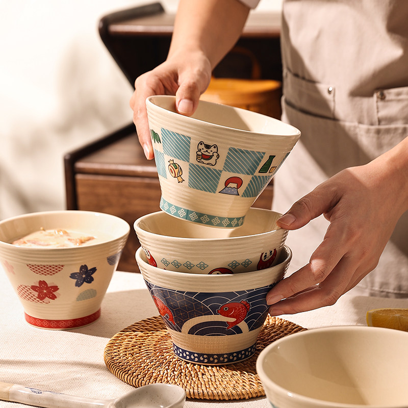 陶瓷斗笠碗5英寸米饭碗