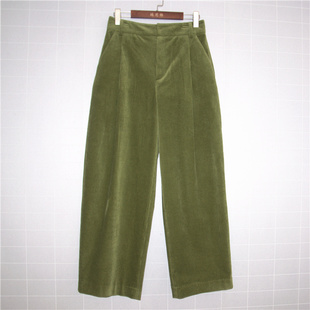 56早春新款 不贴身立体休闲裤 灯芯绒气质捏褶经典 裤 西装 鸿思格HSG