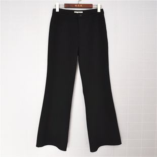 显瘦双面手缝制羊绒羊毛气质百搭休闲裤 微喇裤 1新款 鸿思格HSG31