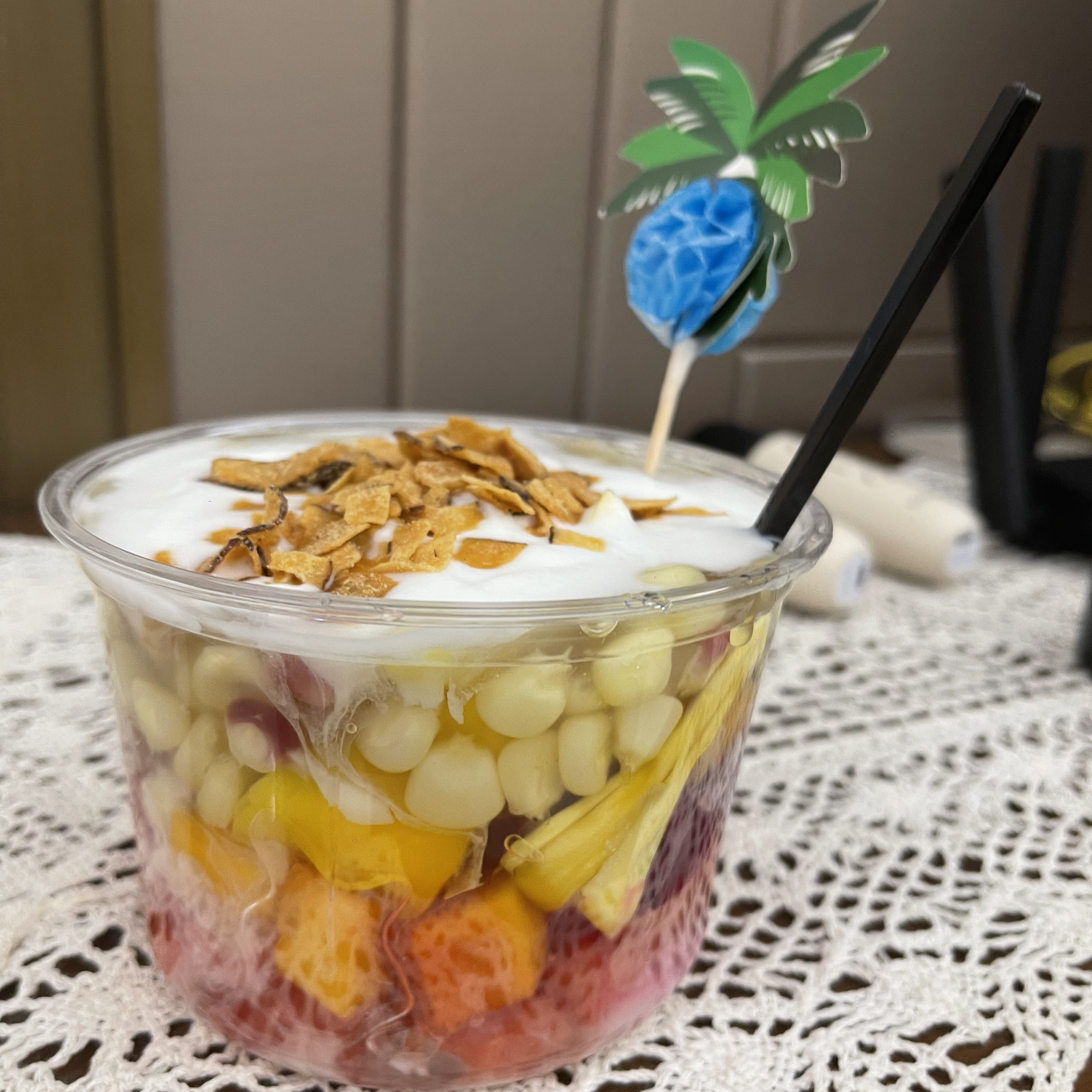 即食香烤椰片越南水果捞材料 清晰水果捞店铺