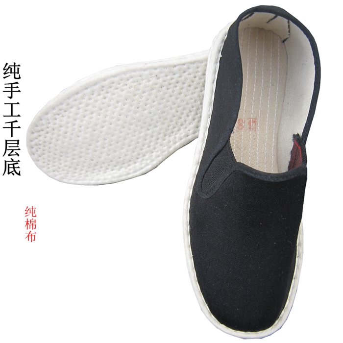 纯手工千层底大码开车鞋