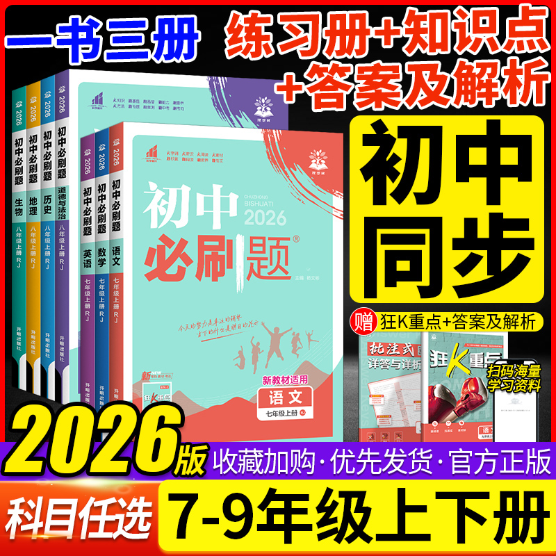初中必刷题七八九年级下册同步