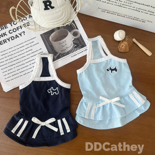 袋袋猫 宠物运动网球服 纯棉透气狗狗T恤比熊马尔泰小型犬衣服