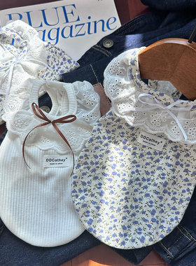 袋袋猫 纯棉碎花针织bm风宠物蕾丝T恤 小型小体狗狗猫咪春夏衣服