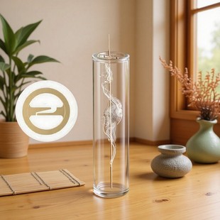 夜灯款线香防灰倒挂香插玻璃家居香薰摆件香炉茶室博山炉劲家出品