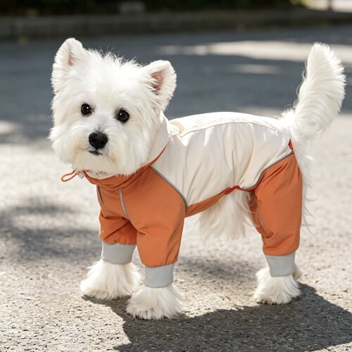 狗狗雨衣小型犬四脚防水全包比熊博美户外防尘裤外出宠物防脏衣服