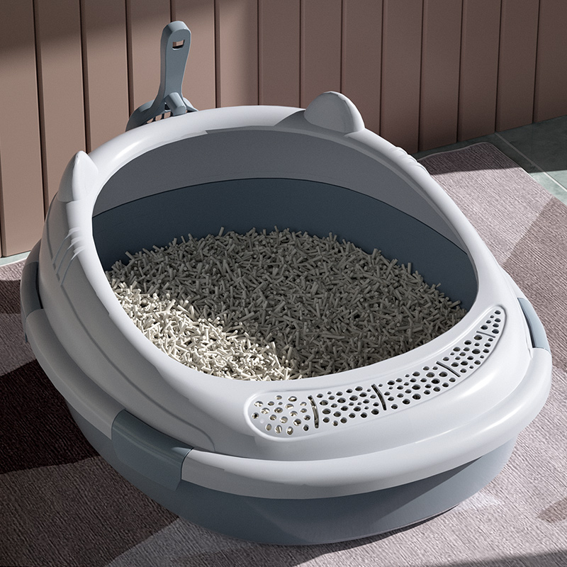 大号开放猫砂盆防带砂踏板