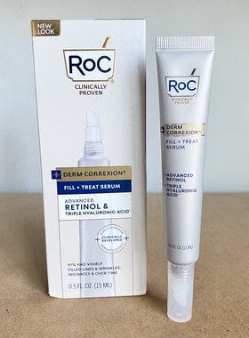 美国RoC Derm Correxion加强视黄醇精华三重透明质酸15ml紧致保湿