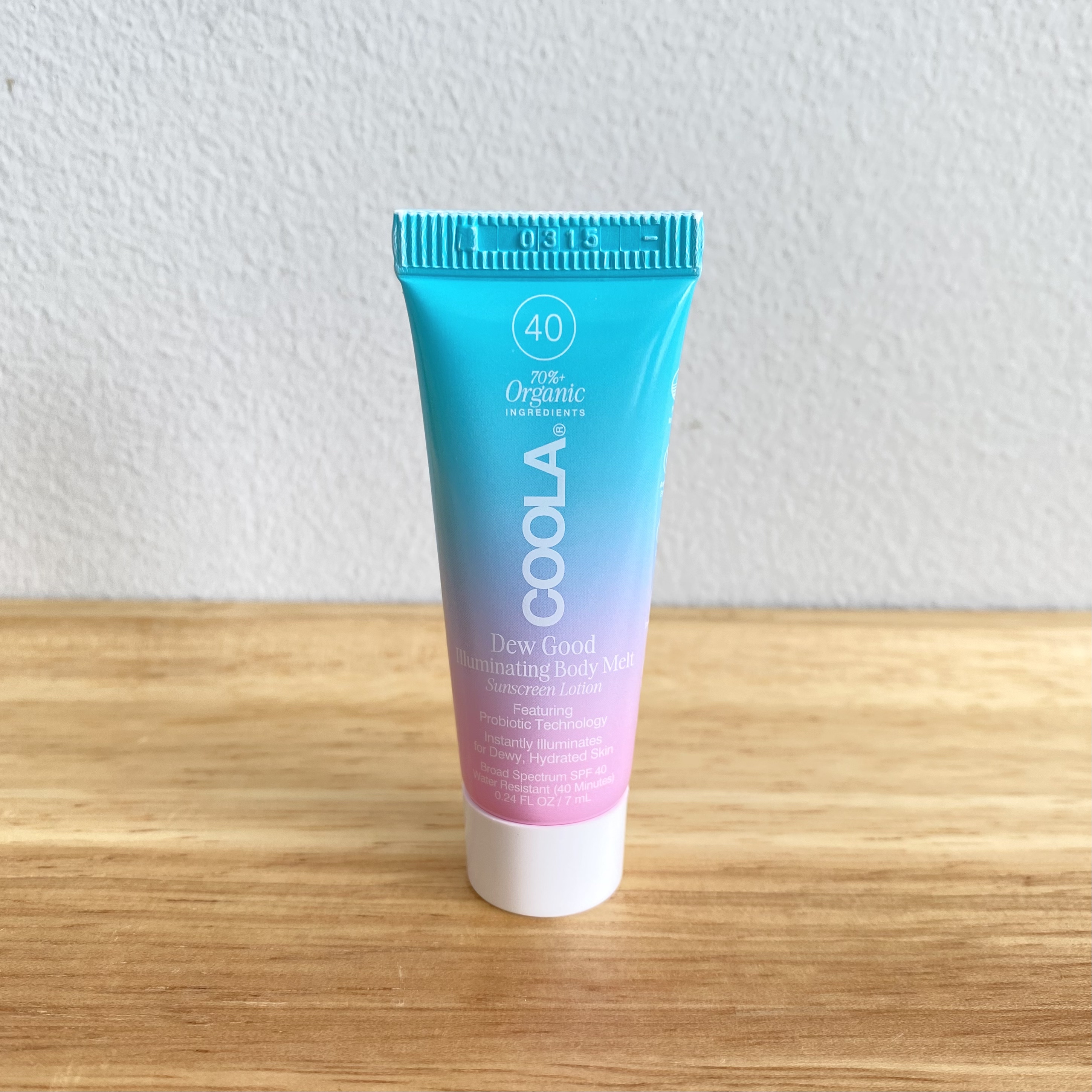 美国Coola～Dew Good益生菌身体防晒精华spf40 7ml小样