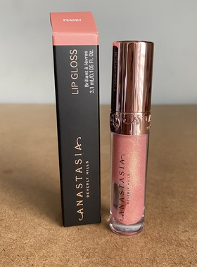 现货！美国Anastasia珠光亮采唇蜜唇釉Glass滋润3.1ml中样Peachy