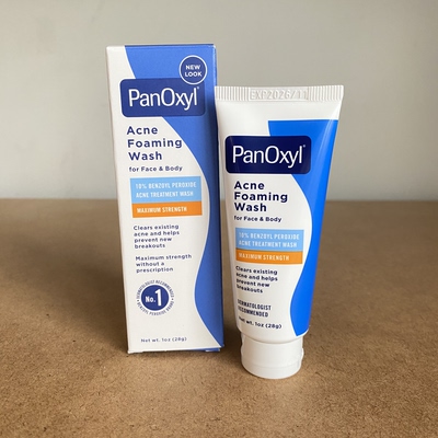 美国panoxyl过氧化苯10%BPO甲酰控油洁面乳祛痘低泡洗面奶28g小样