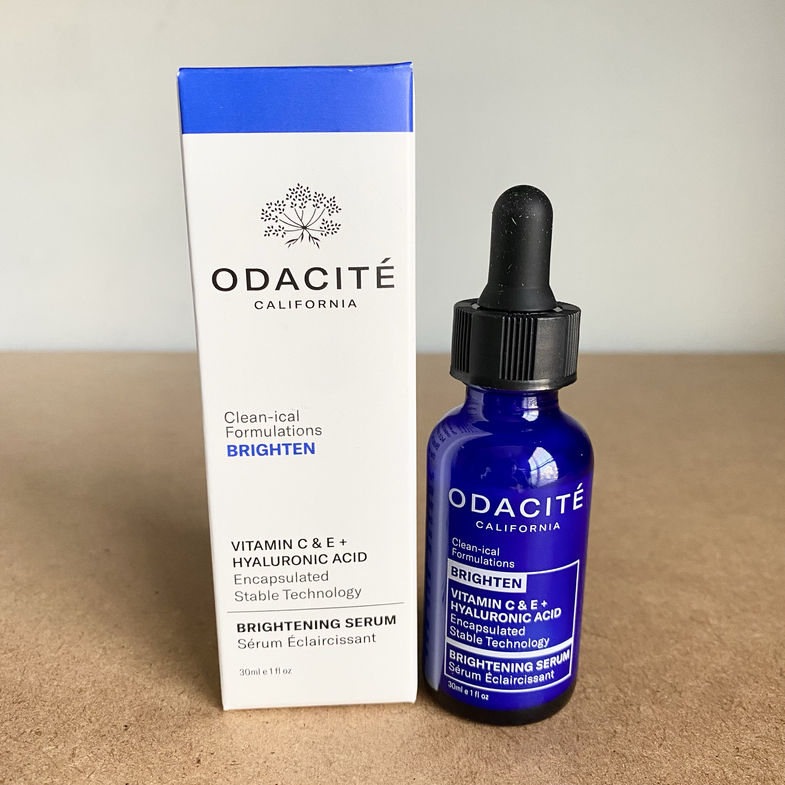 现货!美国Odacite提亮保湿稳定维C维E透明质酸精华液VC VE 30ml