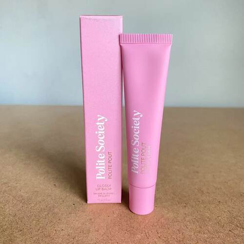 美国polite society lip balm有色光泽滋润唇膏Pink Grapefruit