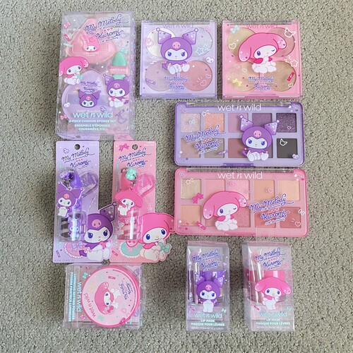 wet n wild湿又野三丽鸥库洛米美乐蒂联名眼影盘腮红唇膏口红散粉