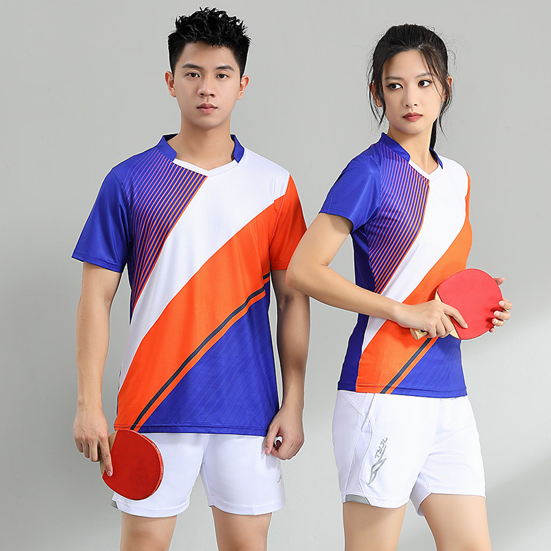 2023新款羽毛球运动装套装女速干短袖乒乓排球比赛网球服定制印字