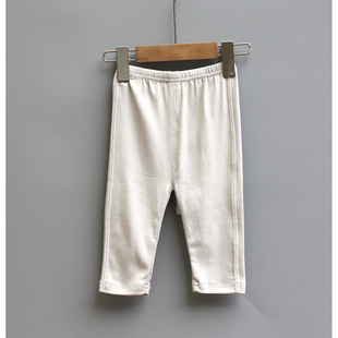 100夏装 折扣 杂系列80 品牌童装 8852灰 儿童纯棉针织薄款 打底裤