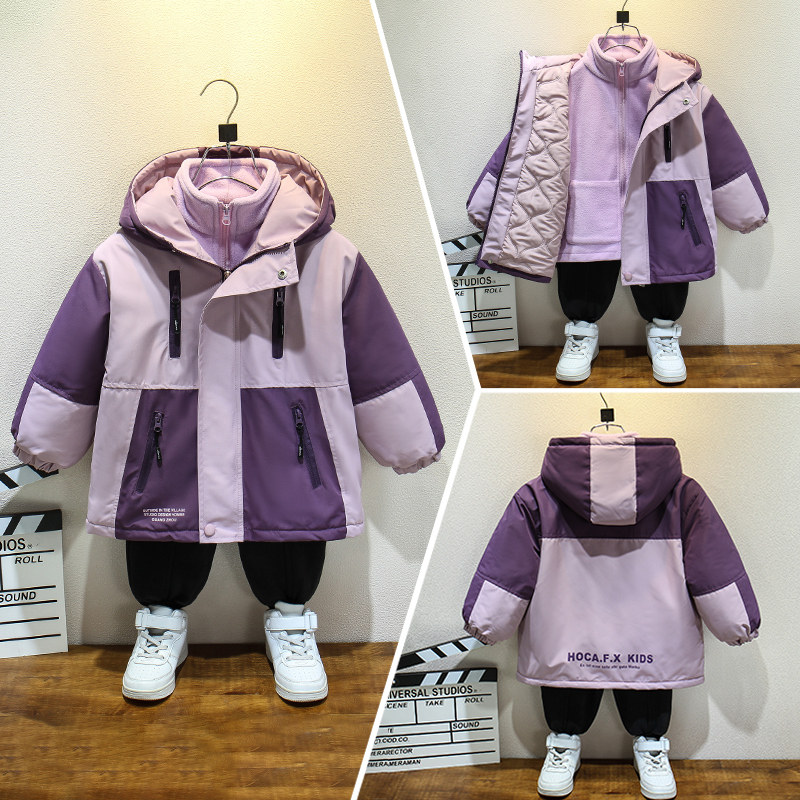 女童冲锋衣外套秋冬款2025