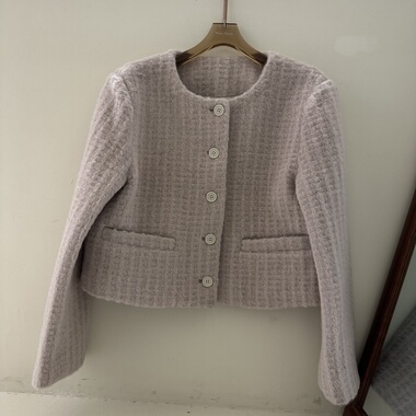 2025秋冬新款韩版宽松显瘦百搭双面羊毛大衣外套女