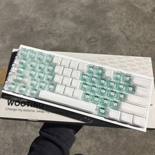 西湖水键帽三拼款高度果冻侧刻适配磁轴wooting ev63 rakka等