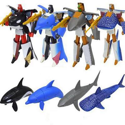 变形机器人玩具海洋白虎动物园