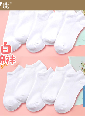 袜子女春季纯白棉袜吸汗透气短袜浅口低帮船袜百搭隐形袜子秋冬款
