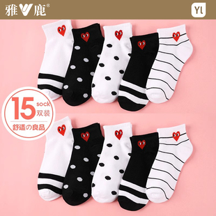 薄款 袜子女短袜夏季 纯白色棉袜日系少女浅口船袜短筒袜ins潮春秋