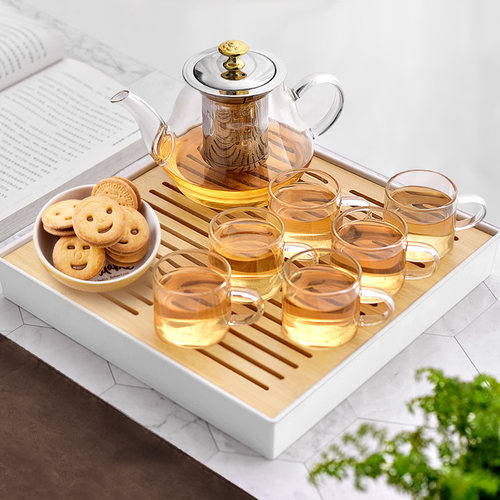 玻璃茶具套装功夫茶泡茶器花茶壶红茶杯过滤家用客厅小套简约日式 - 封面